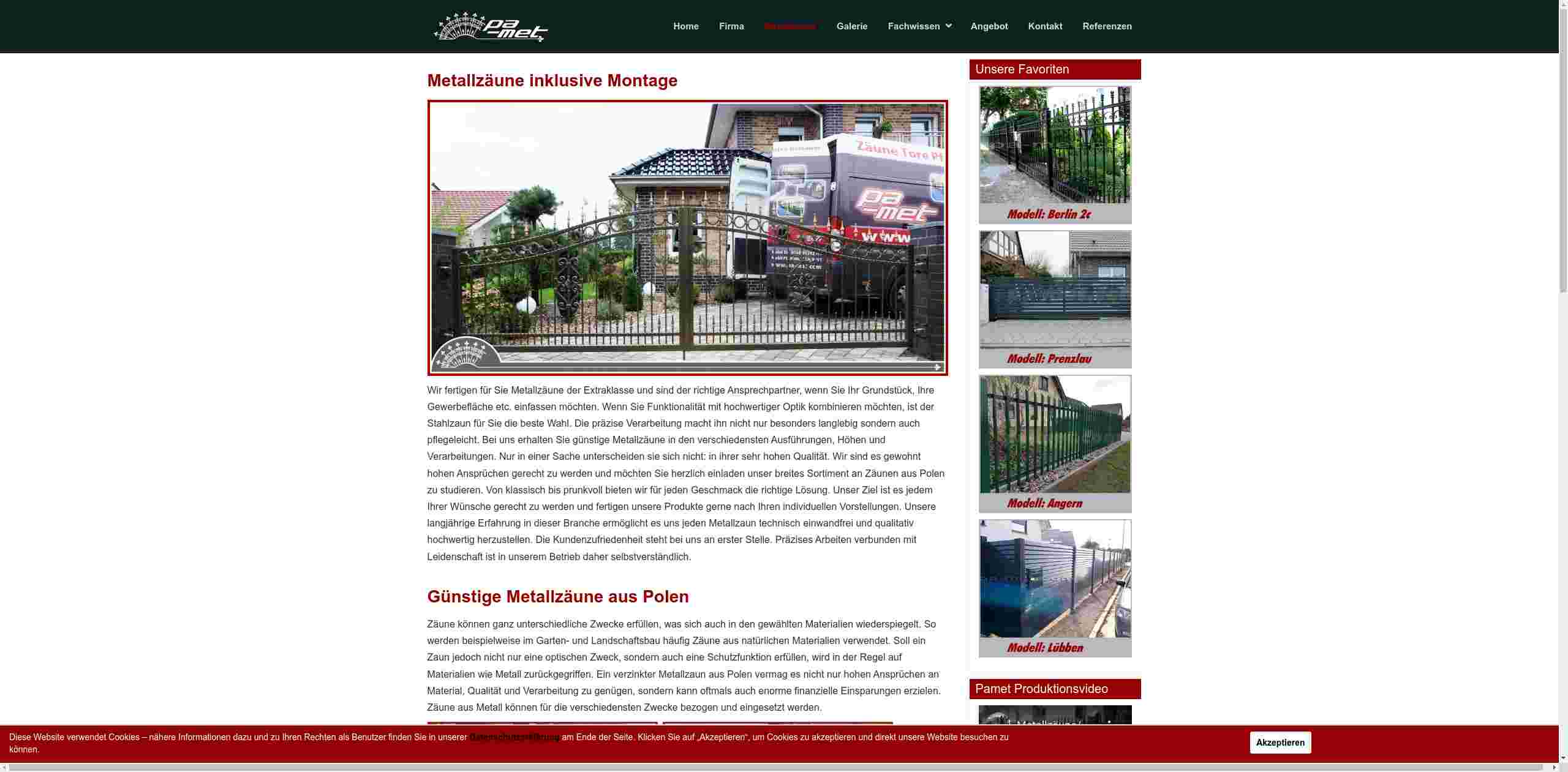 Metall zaunelemente pa met 2023